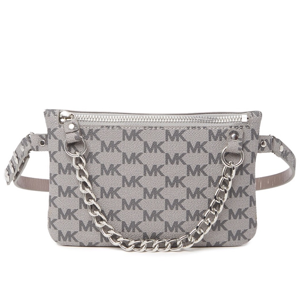 Michael Kors Pull Chain Belt Bag- Grey